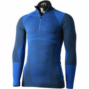 Mico L/SLVS ZIP NECK SHIRT WARM CONTROL Pánské termo triko, modrá, velikost