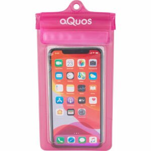 AQUOS PHONE DRY BAG Voděodolné pouzdro na mobil, růžová, velikost