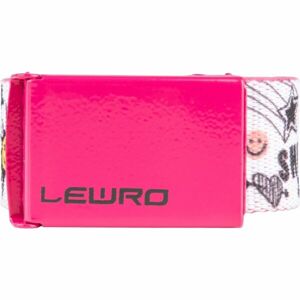 Lewro UDON Dětský látkový opasek s kovovou sponou, růžová, velikost