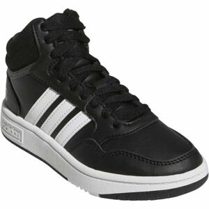 adidas HOOPS 3.0 MID K Dětské kotníkové tenisky, černá, velikost 38 2/3