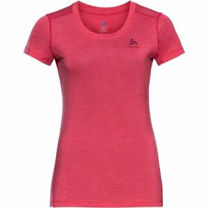 Odlo MERINO 130 BI TOP CREW NECK S/S Dámské tričko s krátkým rukávem, růžová, velikost