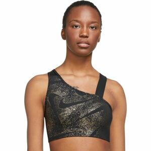 Nike DRI-FIT SWOOSH Dámská sportovní podprsenka, černá, velikost