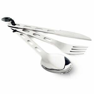GSI Outdoors GLACIER STAINLESS 3 PCS RING CUTLERY Sada příborů, stříbrná, velikost