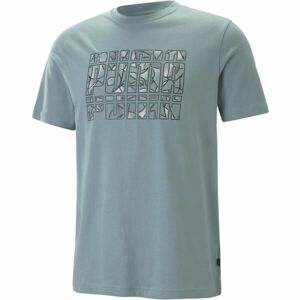 Puma GRAPHICS SUMMER TEE Pánské triko, šedá, velikost