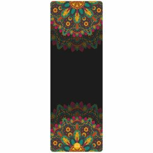YOGGYS TRAVEL YOGA MAT 1 MM VINTAGE MANDALA Podložka na jógu cestovní, černá, velikost