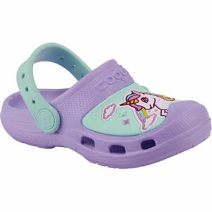 Coqui MAXI UNICORN Dětské pantofle, fialová, velikost