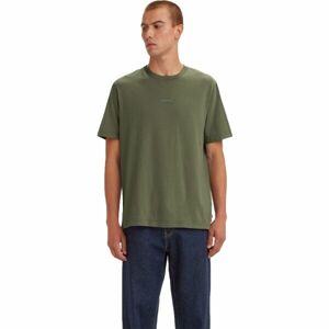 Levi's® SS RELAXED FIT TEE BW TAPE Pánské tričko, khaki, velikost