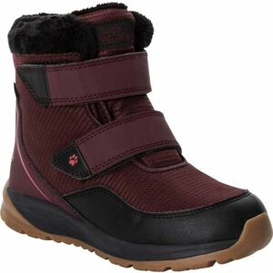 Jack Wolfskin POLAR WOLF TEXAPORE MID VC K Dětská zimní obuv, vínová, velikost