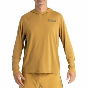 ADVENTER & FISHING UV HOODED Pánské funkční UV tričko, žlutá, velikost