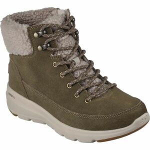 Skechers GLACIAL ULTRA - WOODLANDS Dámská zimní obuv, khaki, velikost