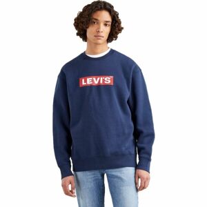 Levi's® T3 RELAXED GRAPHIC CREW Pánská mikina, tmavě modrá, velikost