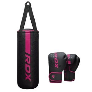 Boxovací pytel s rukavicemi dětský RDX F6 2FT KARA růžový