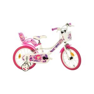 Dino bikes Kolo 16" Dino bílé s růžovým potiskem