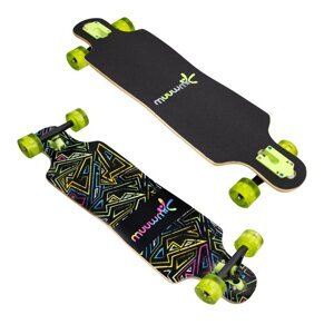 Longboard muuwmi Compact ABEC 7 NEON se svítícími kolečky