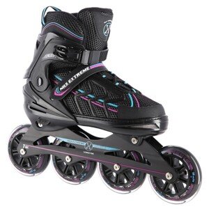 Kolečkové brusle NILS Extreme NA1128 černo-fialové Velikost: XL(43-45)