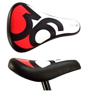 Sedlo dětské DDK D1208 SPORT 36 černo-bílo-červené + sedlovka