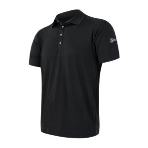 Triko krátké pánské SENSOR MERINO ACTIVE POLO černé Velikost: L