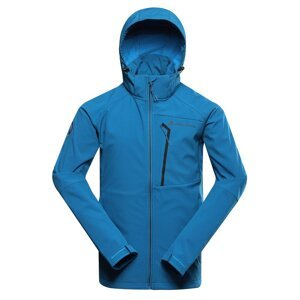 Bunda pánská ALPINE PRO HOOR softshellová modrá Velikost: XL