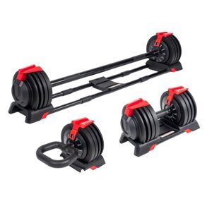 Činky nastavitelné Acra sada 24 kg 3v1