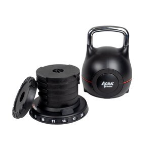 Činka kettlebell Acra 7v1 nastavitelný