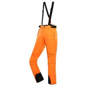 Kalhoty pánské dlouhé ALPINE PRO EDES s membránou PTX oranžové Velikost: XL