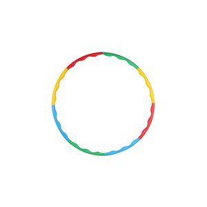 Kruh hula hoop rozkládací 8 částí, 90 cm
