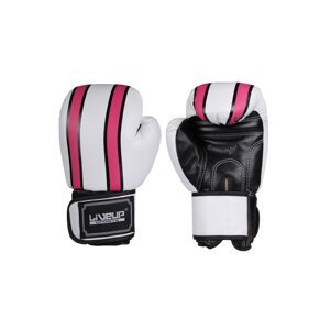 Boxing gloves zápasové boxovací rukavice bílá-červená, 10 oz