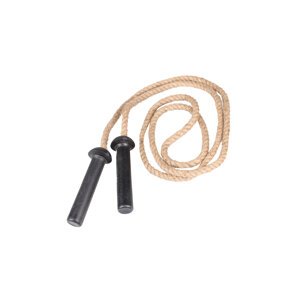 Jute rope jutové švihadlo, plastové ručky, 300 cm